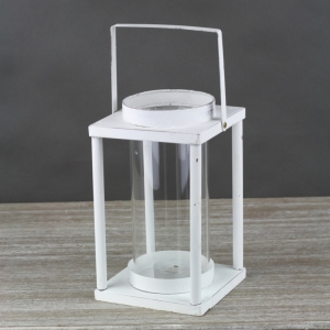 Kovová lucerna biela 28cm