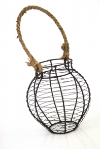 Kovová lucerna / košík tekvica 31cm