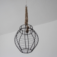 Kovová lucerna / košík tekvica 31cm