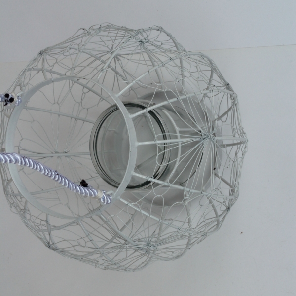 Kovová lucerna prepletaná 25x28cm