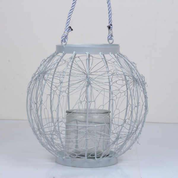 Kovová lucerna prepletaná 25x28cm