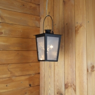 Kovová lucerna s 5ti LED 14x20x14cm