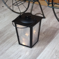 Kovová lucerna s 5ti LED 14x20x14cm