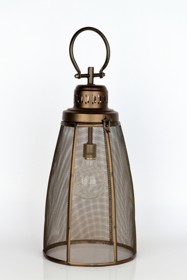 Kovová lampáš s žiarovkou 50cm