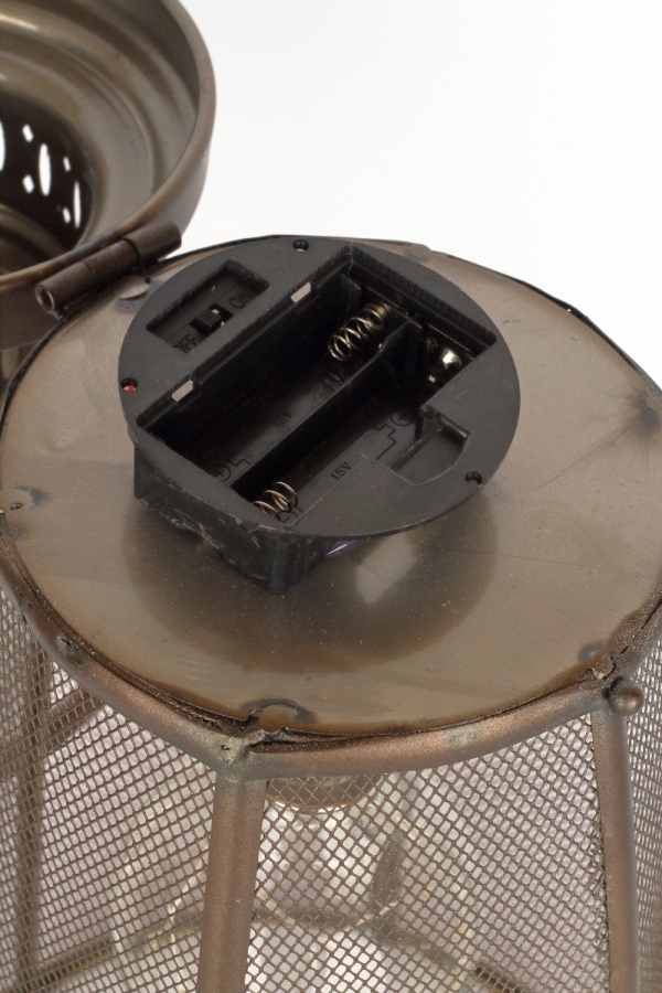 Kovová lampáš s žiarovkou 50cm