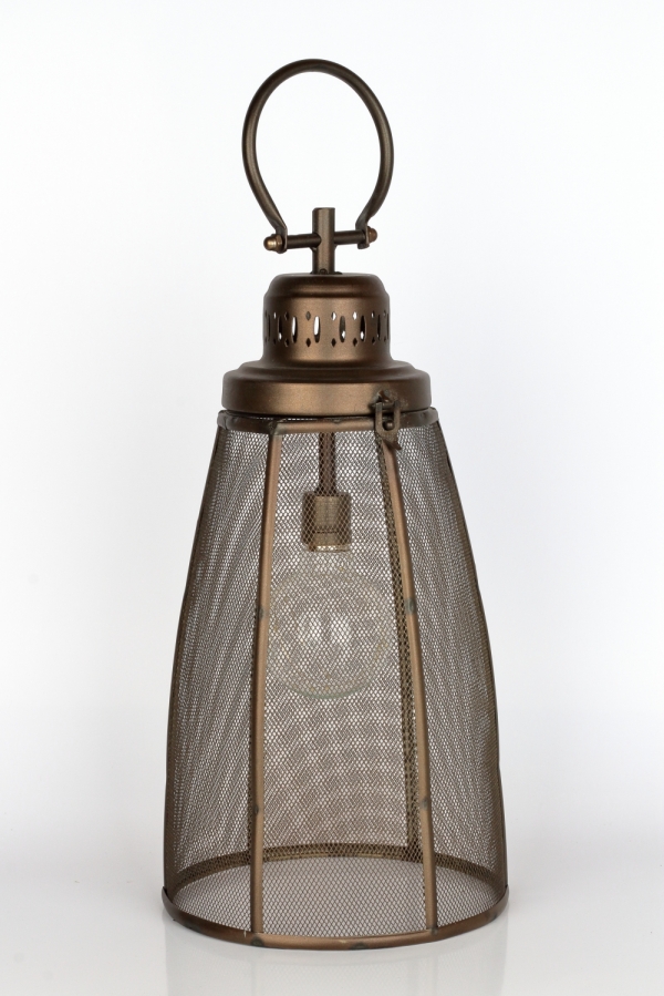 Kovová lampáš s žiarovkou 59cm