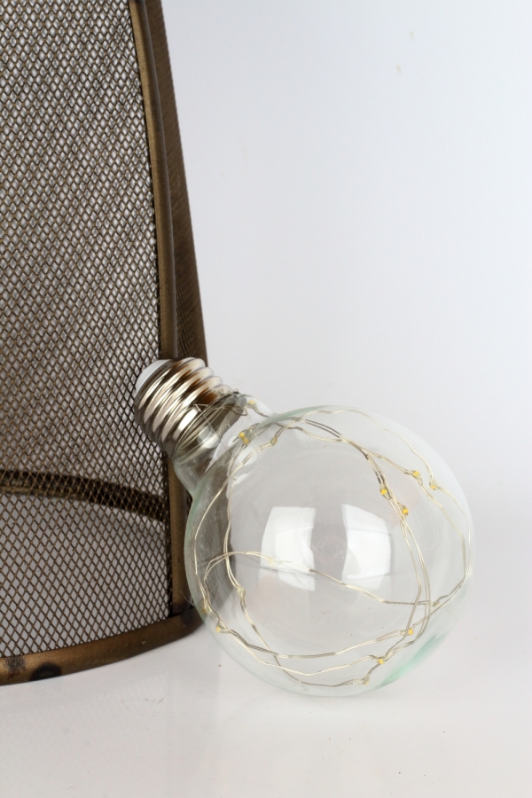 Kovová lampáš s žiarovkou 59cm