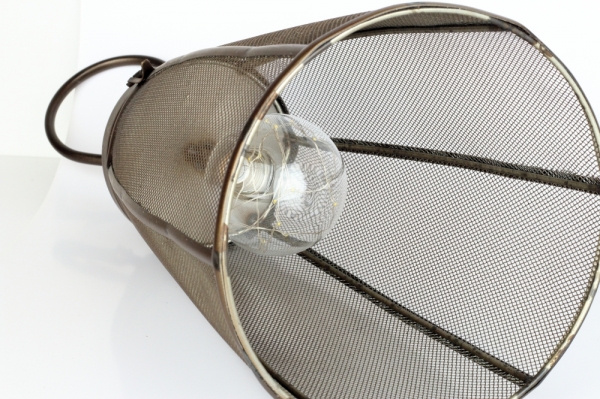 Kovová lampáš s žiarovkou 59cm