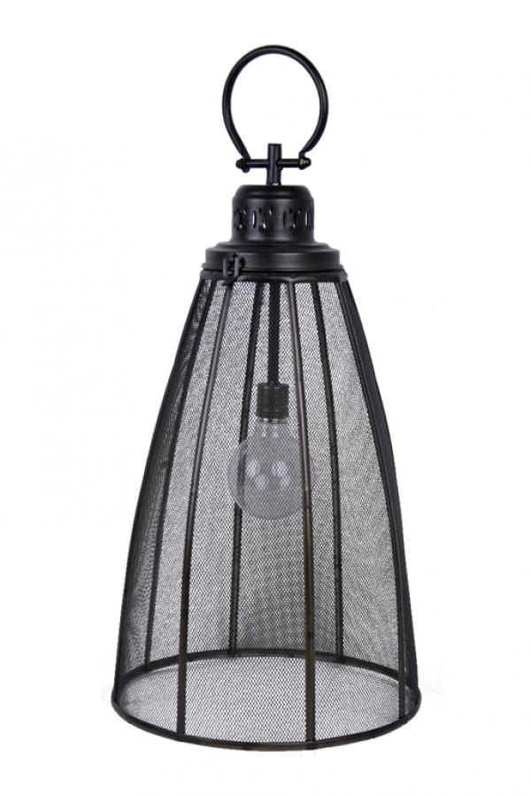 Kovová lampáš s žiarovkou 59cm