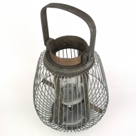 Kovová lucerna šedá 23cm