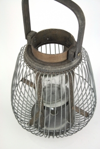 Kovová lucerna šedá 23cm