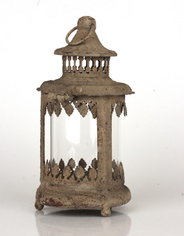 Kovová lucerna starodávna 20cm