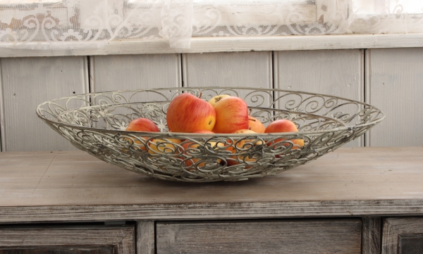 Kovová misa na ovocie s patinou 39 / 47,5 cm (set 2ks)