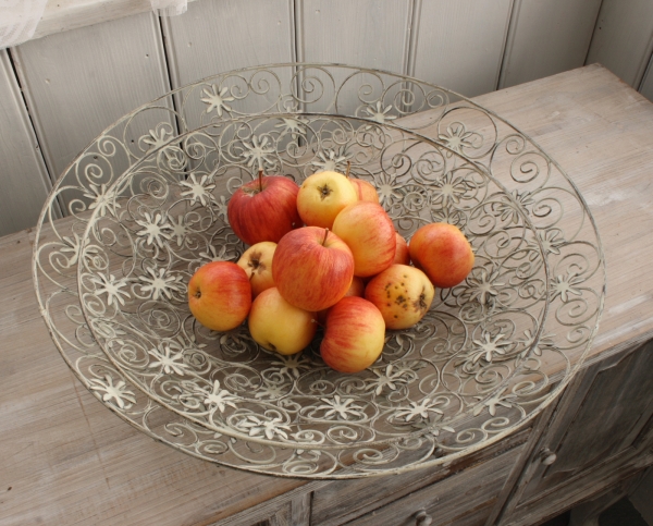 Kovová misa na ovocie s patinou 39 / 47,5 cm (set 2ks)