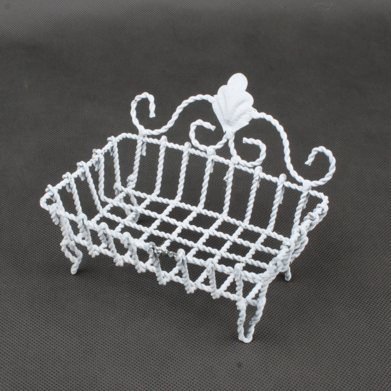 Kovová mydelnička biela 14,5x11x10,5cm