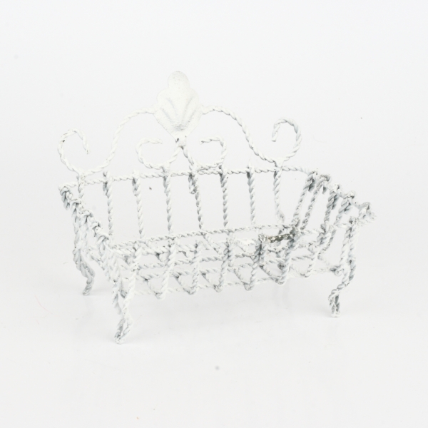 Kovová mydelnička biela 14,5x11x10,5cm