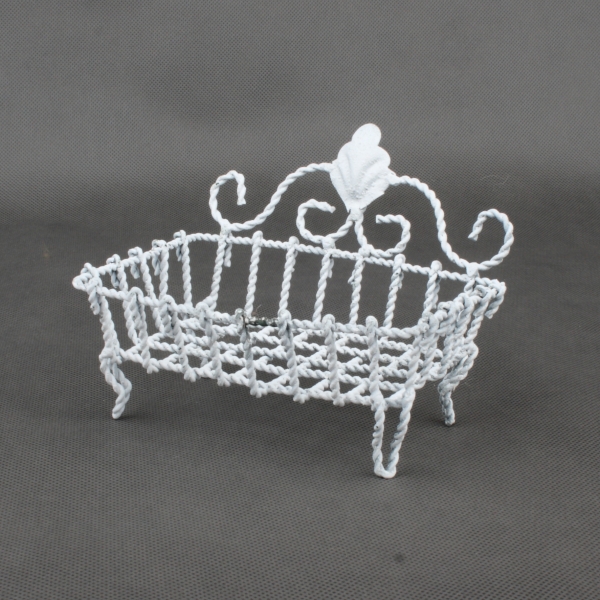 Kovová mydelnička biela 14,5x11x10,5cm