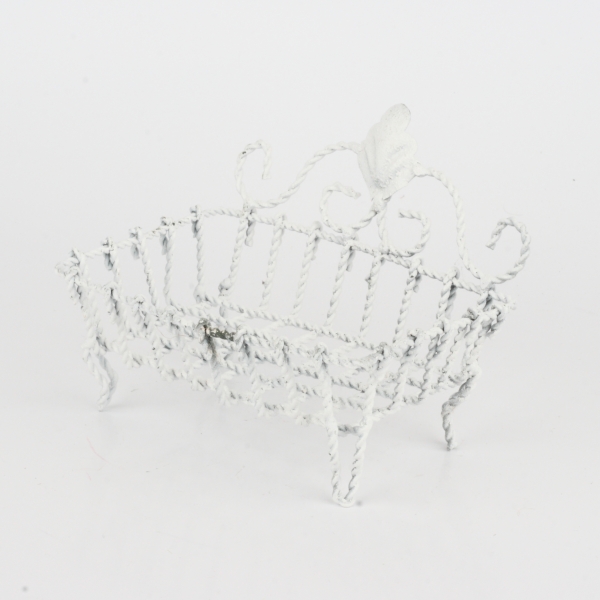 Kovová mydelnička biela 14,5x11x10,5cm