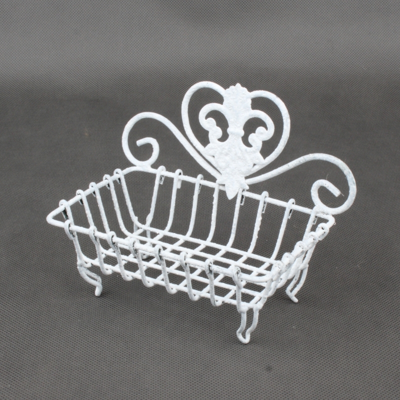 Kovová mydelnička srdce 14x11x10,5cm