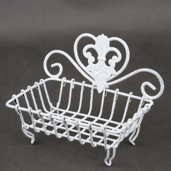 Kovová mydelnička srdce 14x11x10,5cm