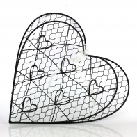 Kovová nástenka srdce na fotky a odkazy 33,5 cm