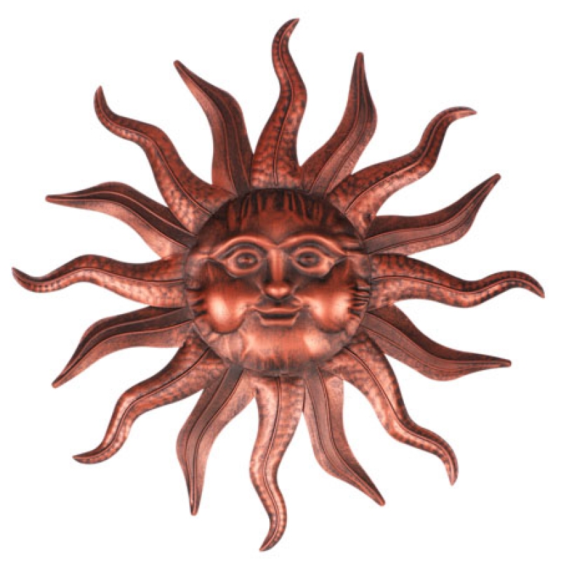 Kovová nástenná dekorácia slnka 58x58cm