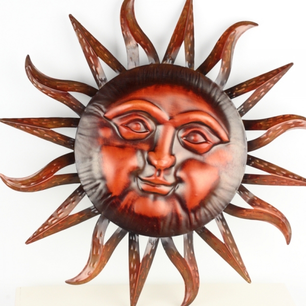 Kovová nástenná dekorácia slnko 62cm