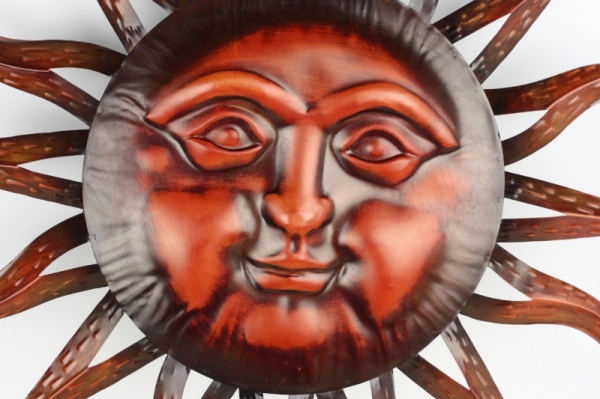 Kovová nástenná dekorácia slnko 62cm