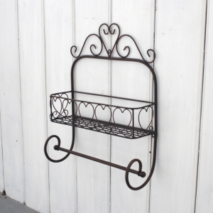 Kovová polica na koreničky 37x49cm