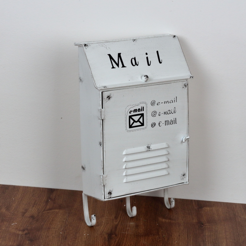 Kovová poštová schránka biela 38x26x9cm