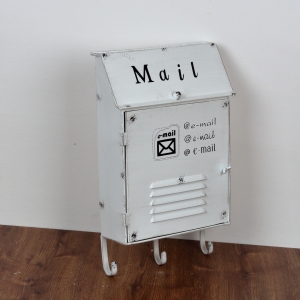 Kovová poštová schránka biela 38x26x9cm