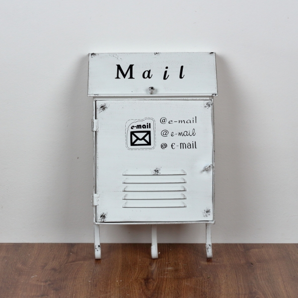 Kovová poštová schránka biela 38x26x9cm