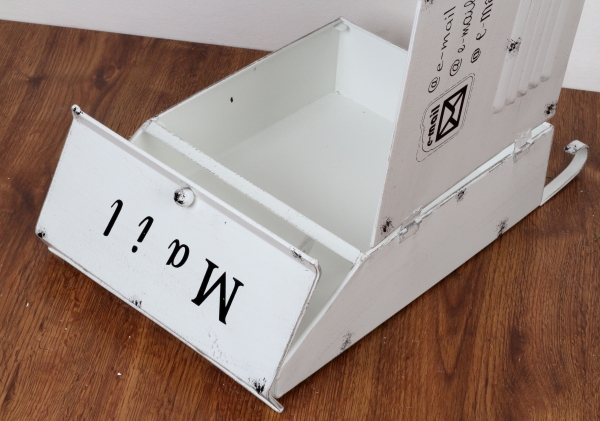 Kovová poštová schránka biela 38x26x9cm