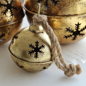 Kovová vianočná rolnička 12x17x29cm