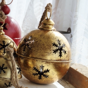 Kovová vianočná rolnička 20x30x50cm