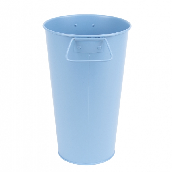 Kovová váza záhradná v. 25,9 cm modrá