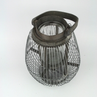 Kovová záhradné lampáš šedá 23cm