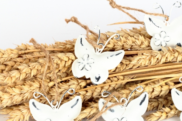 Kovová závesná dekorácia motýľ 6ks 4,5×4,5×1,3cm 