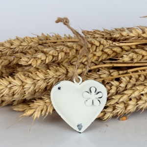 Kovová závesná dekorácia srdce 6ks 4,5×4,5×1,3cm