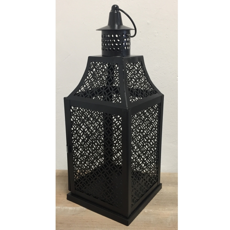 Kovový závesný lampáš 13 x 25 x 13 cm