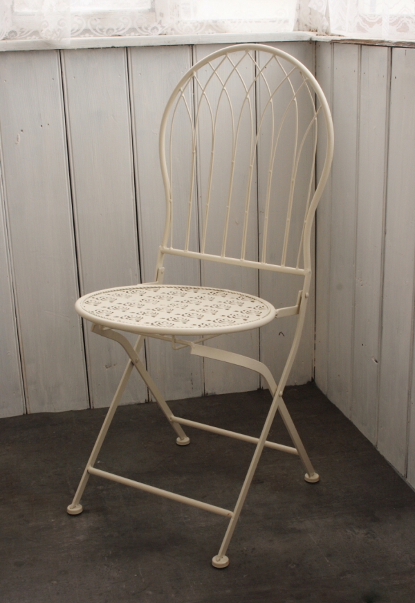 Kovová stolička biela 39cm