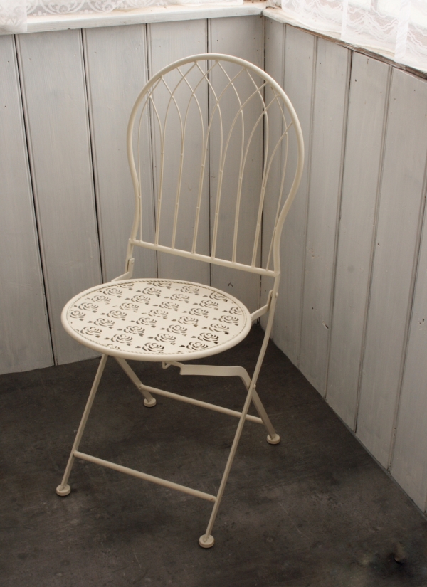 Kovová stolička biela 39cm