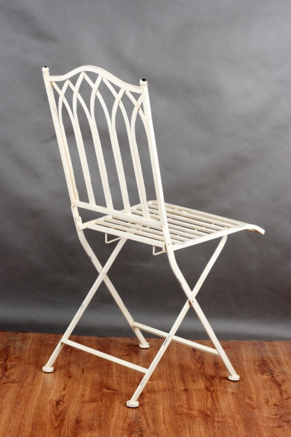 Kovová stolička biela 40x94x54cm