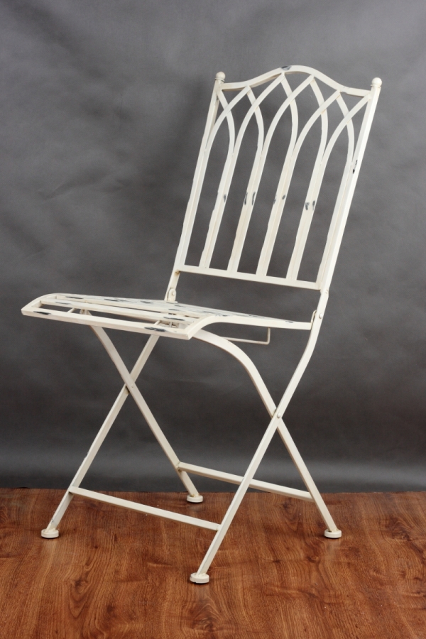 Kovová stolička biela 40x94x54cm