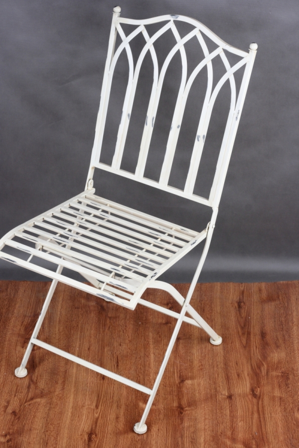 Kovová stolička biela 40x94x54cm