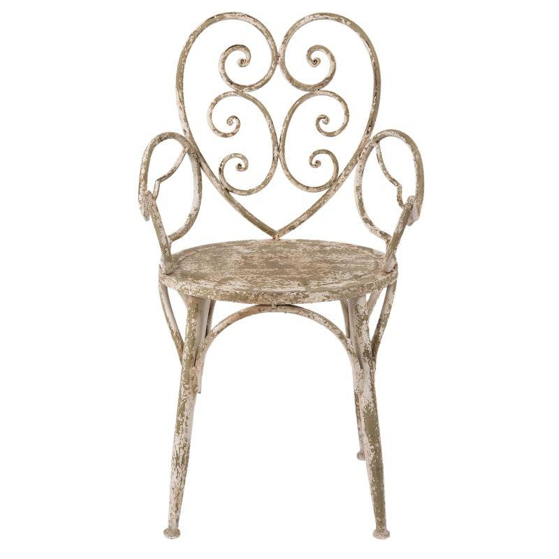 Kovová stolička s patinou 55x50x95cm