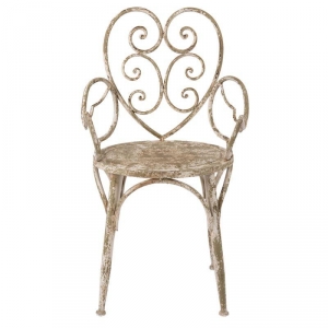 Kovová stolička s patinou 55x50x95cm