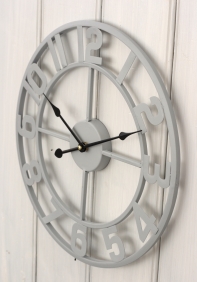 Kovové hodiny šedé 40cm