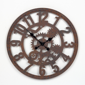 Kovové industriálnej nástenné hodiny 58cm