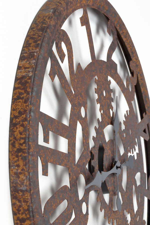 Kovové industriálnej nástenné hodiny 58cm